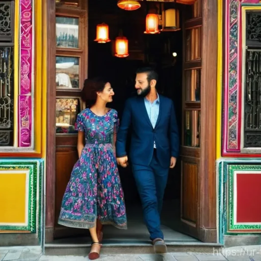 튀르키예의 사진 작가 추천 - **Prompt:** "A vibrant street photography scene in Istanbul, depicting a couple in their early 30s, ...