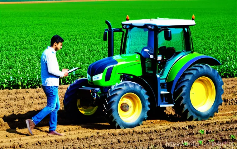 튀르키예 농업 기술의 혁신 - **Prompt:** A modern, sleek, autonomous tractor, equipped with visible GPS units and multiple sensor...