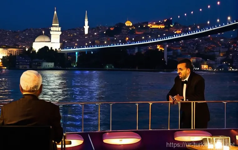튀르키예 재즈 페스티벌 일정 - **Prompt 1: Istanbul Jazz on the Bosphorus at Night**
"An enchanting evening scene on the Bospho...