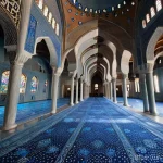 튀르키예의 전통 사원과 종교적 의식 - **Prompt 1: The Serene Majesty of the Blue Mosque Interior**
"A wide-angle interior shot capturi...
